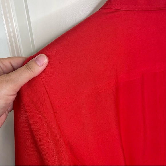 Josephine Chaus Red 100% Silk Blazer Jacket 12 - Picture 13 of 15